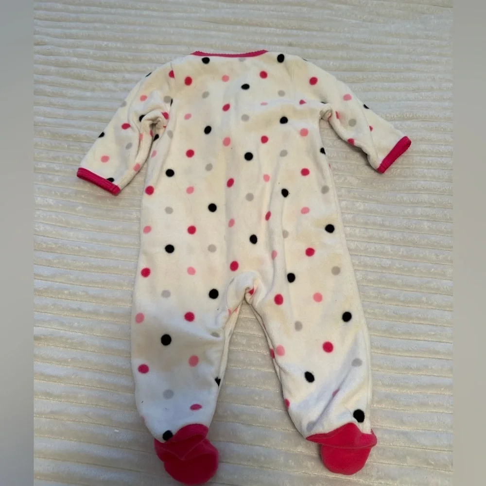 Carter's White and Pink Baby Onesie